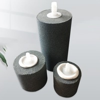 Diffuseur d'air cylindrique long gris foncé écologique à bulles ultra fines pour aquarium et bassin