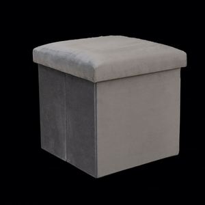 Modern <b>Stool</b> Living Room Furniture <b>Storage</b> Box Fabric Stainless Steel Bamboo Highest Quality Sample Available <b>Stools</b> Counter - Product Image 2