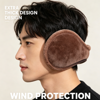 Orejeras Térmicas de Piel Sintética para Hombre, Ajustables Detrás de la Cabeza, Protección Auditiva para Deportes al Aire Libre en Invierno