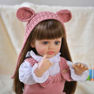 Poupée Bébé Reborn en Silicone et Vinyle de 55 cm, Fille, Cheveux Longs, Haute Qualité, pour Enfants - Product Image 5