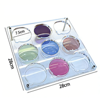 Support d'affichage optique en acrylique transparent de haute qualité à 9 ou 16 compartiments pour lunettes et lunettes de soleil en magasin