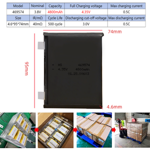 Batterie lithium-ion semi-solide fine et légère 469574, 3,8 V, 4800 mAh, cellule LIPO 3 V pour <span class=keywords><strong>Dell</strong></span> Vostro Precision Latitude - Product Image 2