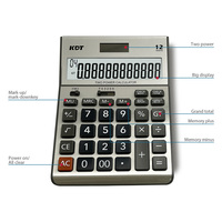2024 nouvelle calculatrice de bureau électronique à 12 chiffres grand écran avec touches de PC d'alimentation grand écran fournitures de bureau en plastique Durable