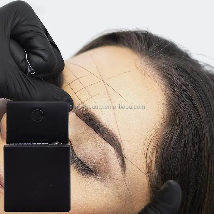 Private Label Pre-inked Mapping String Eyebrow Thread Mapping String untuk Tato dan Microblading