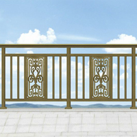 Balustrades en alliage d'aluminium pour balcon extérieur d'hôtel moderne - Design rétro luxueux et sûr, revêtement poudré, respectueux de l'environnement