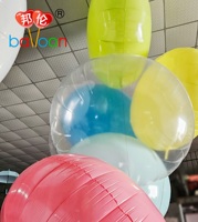 Ballon météorologique transparent personnalisé grand format à haute barrière d'hélium PA+PE 2x3m laminé pour observation météorologique en haute altitude