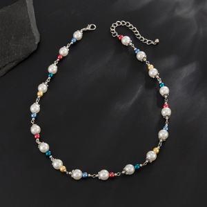 Y2K Multi Color CCB Imitated Pearl Beaded Necklaces for <strong>Men</strong> Trendy Male Clavicle Chains <strong>Accessories</strong> on Neck <strong>Fashion</strong> Jewelry Gift - Product Image 3