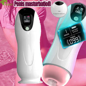 Dispositivo Eléctrico de Masturbación Masculina, Copa de Avión, Ejercitador de Pene, Herramienta de Masaje de Próstata, Juguete Sexual para Hombres, TPE, 8 Velocidades de Vibración - Product Image 5