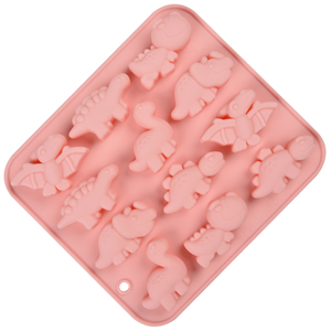 Molde de Silicona para Pastel con Forma de Dinosaurio 3D de 12 Cavidades, Antiadherente, Libre de BPA, Platino LFGB, de la Fábrica MUYULINS - Product Image 1