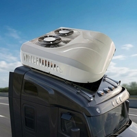 Climatiseur de stationnement Holicen à double ventilateur intégré pour camping-car et camion 12V/24V, refroidisseur de tracteur pour véhicules avec télécommande et écran LED