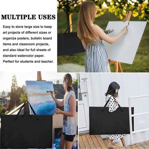 Sac de transport pour portfolio artistique BSCI avec bandoulière en nylon, grand format 24" x 36" pour affiches, sac de rangement étanche pour dessin et peinture - Product Image 5