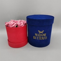 Boîte Cadeau Ronde en Carton Recyclé pour Fleurs avec Options d'Impression Personnalisée