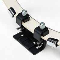 Pédale de basse professionnelle portable à double couche en acier et bois antidérapante de 16/18/20 x 4 pouces pour batterie