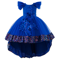 Robe de demoiselle d'honneur de style européen, robes scintillantes pour grandes filles pour anniversaire, robe de mariée longue pour fille