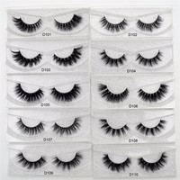 Visofree-faux cils 3D en poils de vison, bande complète, faits à la main, accessoire de maquillage