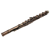Red Copper Flute Standard Type C Tuning Beginner Level Western Flute Performance Wind Instrument