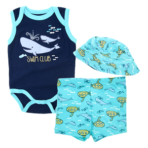 Ensemble de vêtements pour bébés garçons et filles, combinaison d'été en coton pour nouveau-nés, vente en gros - Product Image 6