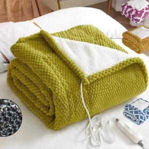 Lençol de flanela macio Sherpa de lã Sherpa, cobertor aquecido com almofada elétrica, luxuoso e barato, frete grátis - Product Image 5