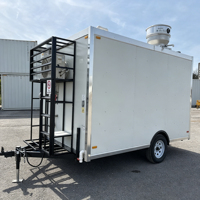 Remorque alimentaire mobile entièrement équipée avec construction en acier inoxydable résistante à la rouille pour la vente de snacks et de restauration rapide