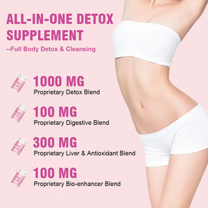 OEM Private Label Binder Detox Capsules with Curcuminoids Extract Black Pepper for Healthy Metabolism Help Reduce Cravings - Product Image 3