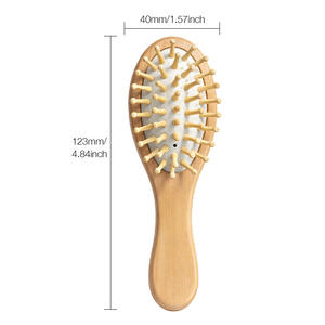 Peine de Pelo Iónico de Bambú Premium, Portátil, para el Cuidado del Cabello, Masaje, Peine Compacto para Uso Doméstico sin Daños - Product Image 2