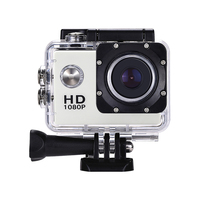 Caméra d'action étanche noire compacte 720p avec carte MicroSD, écran LCD 2,0 pouces, grand angle 140° pour l'aventure