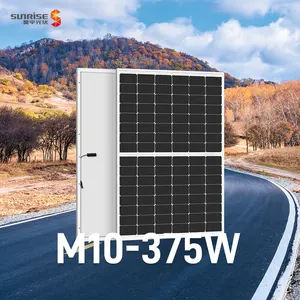 सूर्योदय छत सौर पैनल 375 वाट 370W 365W 360W 355W मोनो PERC आधा-सेल डबल ग्लास मॉड्यूल घर में इस्तेमाल के लिए