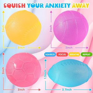 Hot Sale Sports <b>Ball</b> Maltose Squishy Toy Football Basketball Volleyball <b>Baseball</b> Rugby Ice Texture Stress Relief Fidget Toy - Product Image 2