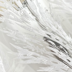 FA272 Vestidos de Novia Lujosos y Brillantes Corte Sirena para Mujer Elegante Novia Africana con Pedrería Mangas Largas y Cola Desmontable - Product Image 2