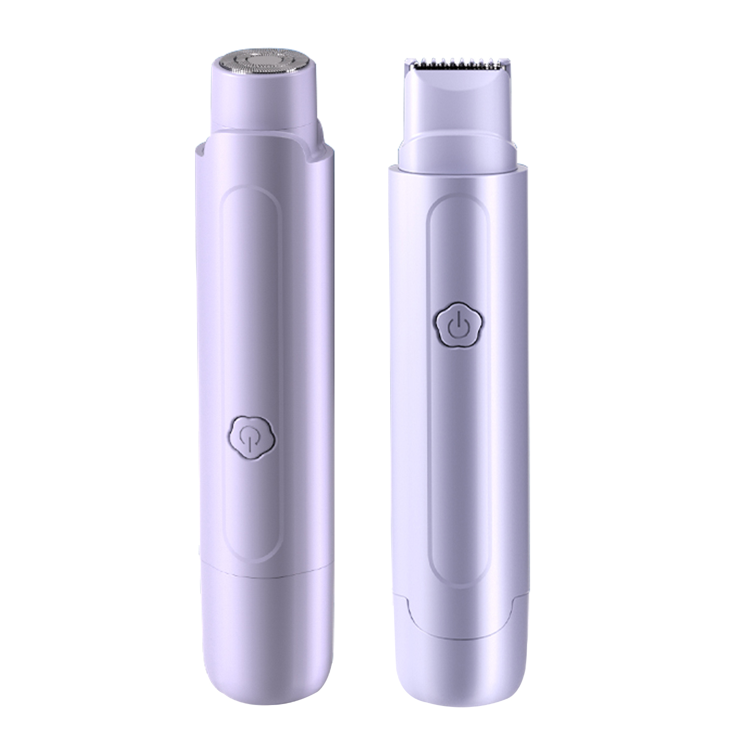 Purple Electric Hair Remover for Women Dual-Head Design Wireless Rechargeable Trimmer for Bikini and Full Body Painless Grooming for Local Professionals