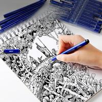 Marqueurs de croquis noirs à pointe fine ensemble de stylo à aiguille fine pigmentée pour dessiner un stylo micron micron en plastique avec pointe fine