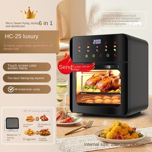 Four à air chaud numérique 4L avec boîtier en acier inoxydable et fenêtre d'observation pour petits appareils de cuisine - Product Image 3