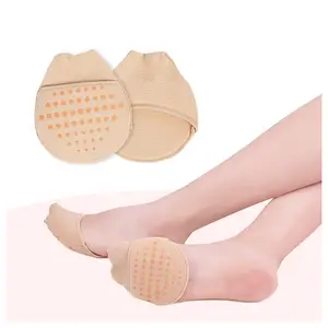 F0205 High Heels Slipper Gel Anti-Slip Shoes Slip Breathable Female Forefoot Socks Insoles Half Palm Socks Forefoot Pads