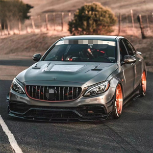 Para <span class=keywords><strong>mercedes</strong></span>-<span class=keywords><strong>benz</strong></span> W205 <span class=keywords><strong>C63</strong></span> S <span class=keywords><strong>Amg</strong></span>, Kit de carrocería forjada, parachoques de coche, difusor de labio delantero, faldón lateral, cubierta de espejo retrovisor, alerón - Product Image 3