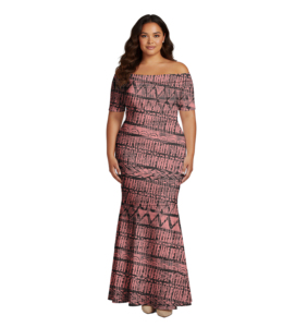 Robe sirène moulante Tapa <span class=keywords><strong>Melanesia</strong></span> Design, robe hawaïenne pour femmes, robe polynésienne samoane, vêtements pour femmes grandes tailles, robes personnalisées - Product Image 6