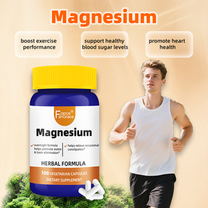 Fabricante de Suplementos de Magnesio al por Mayor, Vitaminas Sin Gluten, Salud Digestiva, 100 Cápsulas Vegetarianas de Magnesio - Product Image 2