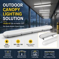 Projecteur LED Tri-Proof IP65 20W-60W étanche avec garantie de 5 ans pour auvent extérieur, zone de chargement et passerelle couverte