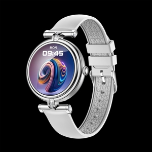 Montre connectée de luxe pour femme Drioshipping, écran 1,09 pouce, surveillance de la santé, appels Bluetooth, étanche IP68, acier, silicone, métal - Product Image 5