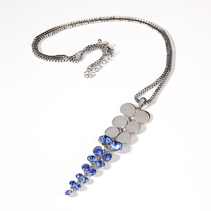 V & R joyería de moda hecho a mano rodio de imitación Epoxy rojo piedra cuadrado serpiente cadena larga colgante collar - Product Image 4