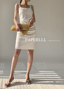 Nouvelle <span class=keywords><strong>Robe</strong></span> Débardeur Blanche Tendance pour Femme – Modèle <span class=keywords><strong>H</strong></span> Taille Haute Col Bateau Sans Manches Courte Décontractée pour l'Été - Product Image 3
