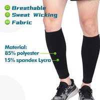 Manchon de compression doux et respirant pour mollet antidérapant Protège-tibias de football Manchon de soutien pour mollet de sport évacuant l'humidité