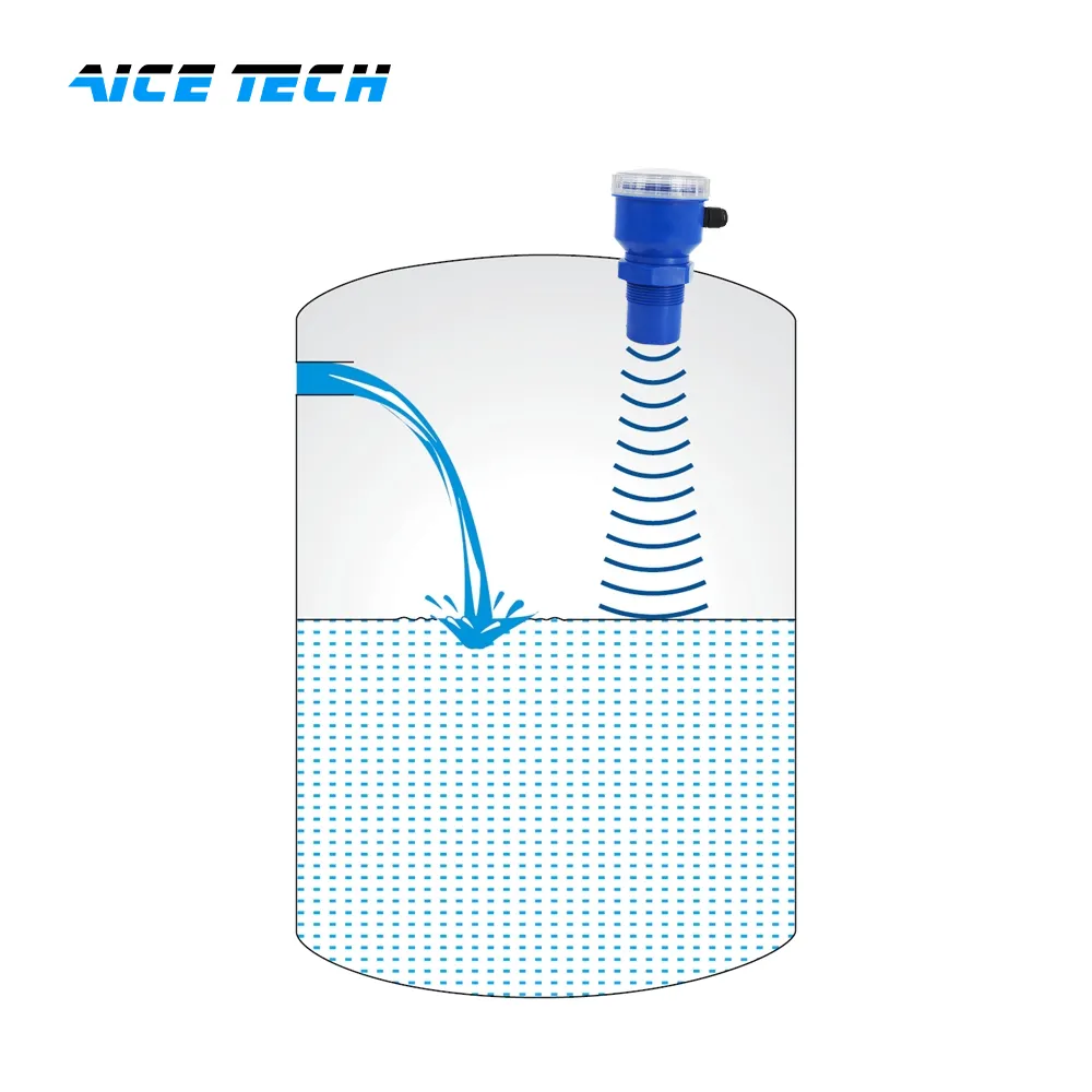 Watertank Diesel Stookolie Dieptemeting Ultrasone Waterpeil Sensor Waterpeil Meter