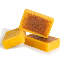 Savon en Barre au Citron, Curcuma et Acide Kojique Végétalien, Naturel et Solide, Exfoliant en Profondeur pour un Nettoyage et une Hydratation de la Peau, Savon de Bain Blanchissant pour Spa