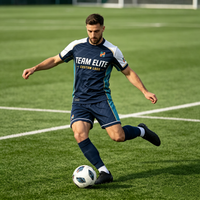Ensemble uniforme sportif respirant en polyester avec logo personnalisé pour marques de vêtements d'équipe - Chemises et shorts