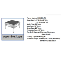 Plate-forme d'étape portative en aluminium se pliante d'intérieur assemblent l'étape