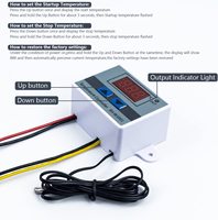 Aismartlink Module régulateur de température LED numérique XH-W3001 Interrupteur de thermostat numérique avec sonde étanche programmable