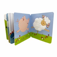 Livre à couverture rigide imprimé personnalisé pour enfants Baby Touch and Feel Animal English Story fait avec des œuvres d'art et du papier couché