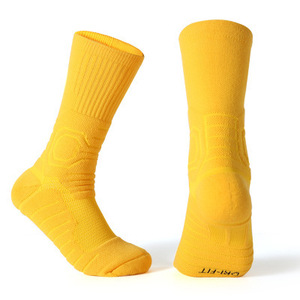 Professional Sports <b>Socks</b> <b>Long</b> Elite High Top Breathable Sweat Absorbent One Size Solid Color Medium Tube - Product Image 3
