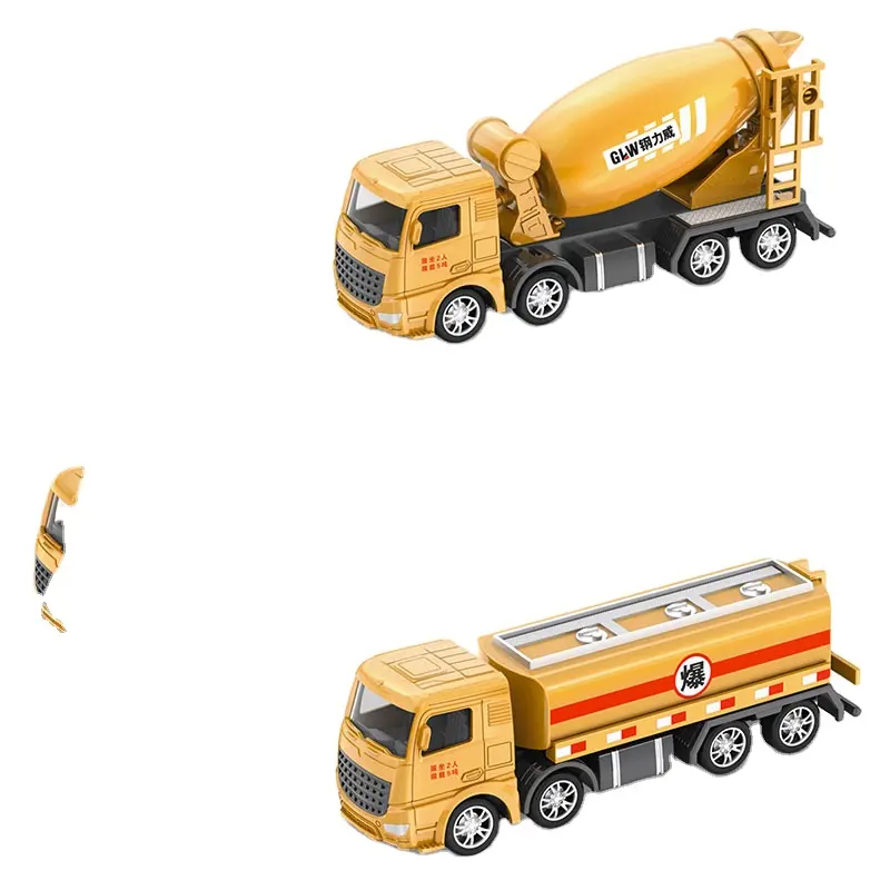 Plastik 1:22 sürtünme beton harç kamyonu, ağır çimento inşaat oyuncak araç araba Shenzhen Unisex 1:24 resim pil