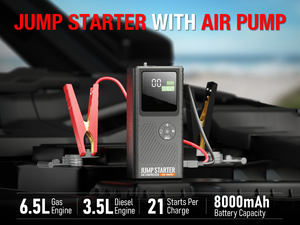 Xách tay 8000mAh 1700a xe nhảy khởi động ngân hàng điện với tích hợp 150PSI tốc độ cao Tire Inflator Boost <span class=keywords><strong>Car</strong></span> <span class=keywords><strong>Starter</strong></span> Kit - Product Image 3